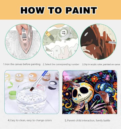 Meothan Paint by Numbers Kit for Adults Beginner 16x20 inch (Without Frame) - color: 1 Pack Jack-B, size: 15.7 x 19.7 in