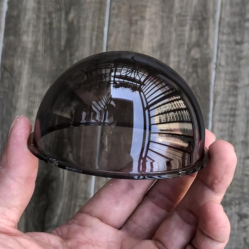3.3 Inch Small Smoke Colored Dome Cover Waterproof Rainproof Polycarbonate Security CCTV Camera Protective Cover Plexiglass Replacement Camera Lens Cap - color: 85x45mm Smoke