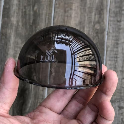 3.3 Inch Small Smoke Colored Dome Cover Waterproof Rainproof Polycarbonate Security CCTV Camera Protective Cover Plexiglass Replacement Camera Lens Cap - color: 85x45mm Smoke