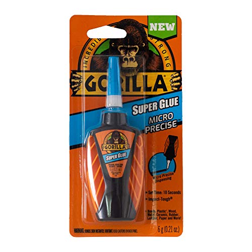 Gorilla Micro Precise Super Glue, 6 Gram, Clear, (Pack of 1) - size: 1 - Pack