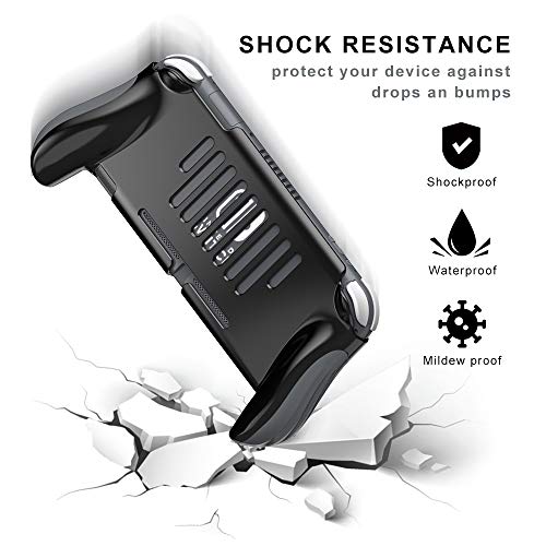 Grip Case for Nintendo Switch Lite,Hand Grips Handles Ergonomic Protective Case,Accessories Compatible with Nintendo Switch Lite (Black) - color: Black