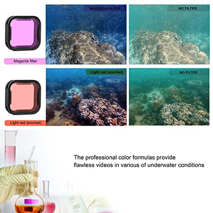 SOONSUN 6-Pack ND/CPL & Snorkeling Lens Filters for GoPro Hero 7/6/5 Black