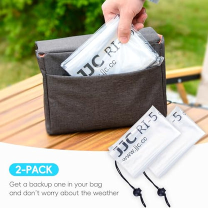 JJC Camera Rain Cover Sleeve for DSLR w/Lens up to 18", Waterproof, 2-Pack - color: 2-Pack