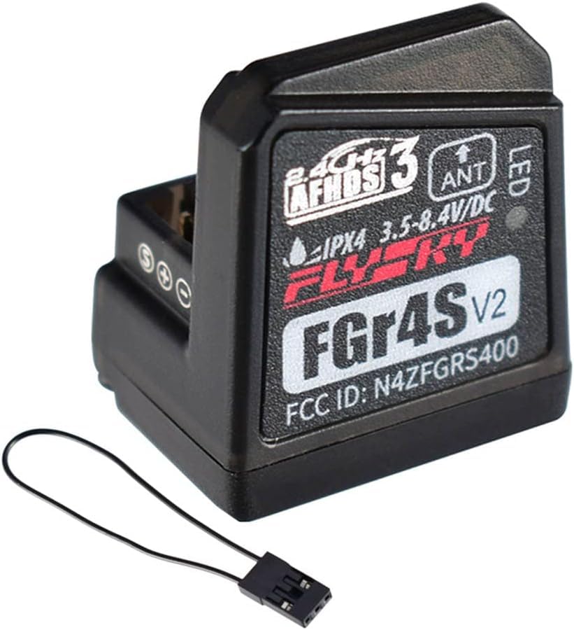 Flysky FGr4S V2 Receiver, 4CH AFHDS 3 Receiver for Flysky FS-NB4/PL18 RC