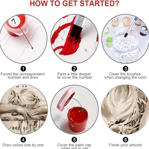 Christian Woman Paint by Numbers Kit for Adults Beginner (Without Frame) - color: YH03836