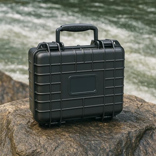 multicomp PRO Black Weatherproof Equipment Case, Polypropylene Construction with Foam Insert, 10.5" x 9.5" x 5“ (L x W x H)