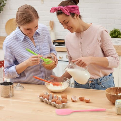 JJUNW 24 Pieces Small Silicone Spatulas, 8.3 inch 6 Colors - size: 8.26"L x 1.37"W