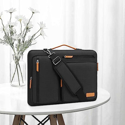 MOSISO 360 Protective Laptop Shoulder Bag, 15-16 inch Computer Bags - color: Black, size: 16 inch