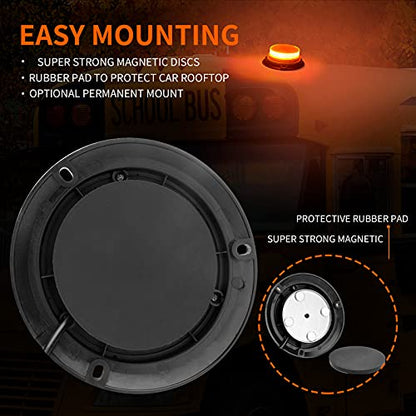 Amber Yellow Led Emergency Strobe Beacon Lights for Car 12V 24V 24-LEDs - color: #1 Amber