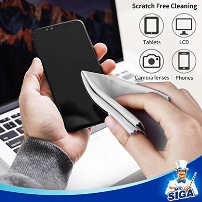 MR.SIGA Microfiber Glasses Cleaning Cloth, Spectacle Cleaner Cloth, 6 Pack - size: 6 Pack-6 X 7 inch
