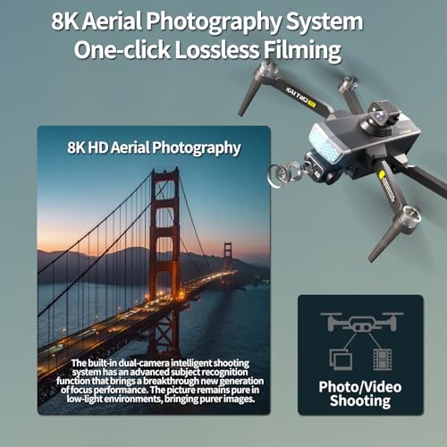 5.6” Touch Screen Drone with 3-Axis Gimbal & 4K Camera, 5G FPV Transmission, GPS + Optical Flow Positioning, Brushless Motor, 360° Laser Obstacle Avoidance, 7-Level Wind Resistance, Return to Home – Professional Aerial Photography Quadcopter for Adults