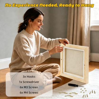 3 Pack Floater Frame Canvas with 8x8,10x10,12x12inch Triple Primed Canvas - size: 3pk-3Size Canvas
