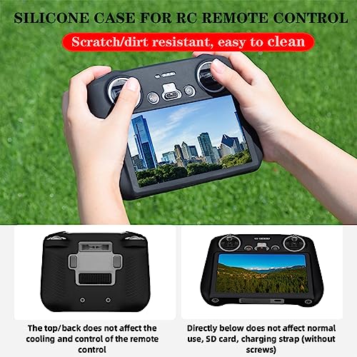 Screen Protector for DJI Mini 3 Pro/Mavic 3 RC and Soft Silicone Case Cover