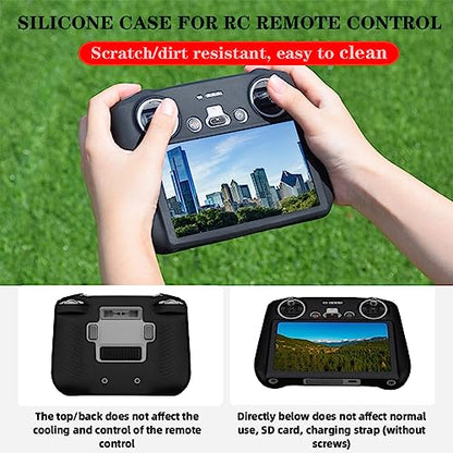 Screen Protector for DJI Mini 3 Pro/Mavic 3 RC and Soft Silicone Case Cover