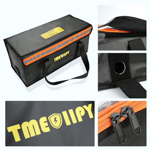 TMEOIIPY Ebike Battery Bag, Fireproof Large Capacity for Charging - style: 22 X 9.5 X 9.5in