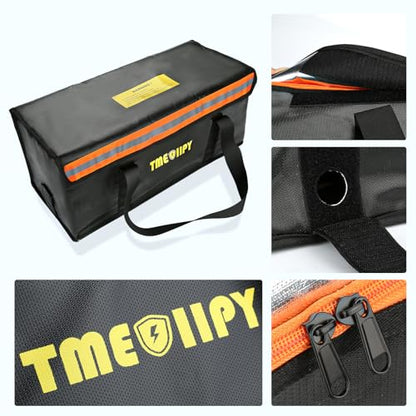 TMEOIIPY Ebike Battery Bag, Fireproof Large Capacity for Charging - style: 22 X 9.5 X 9.5in