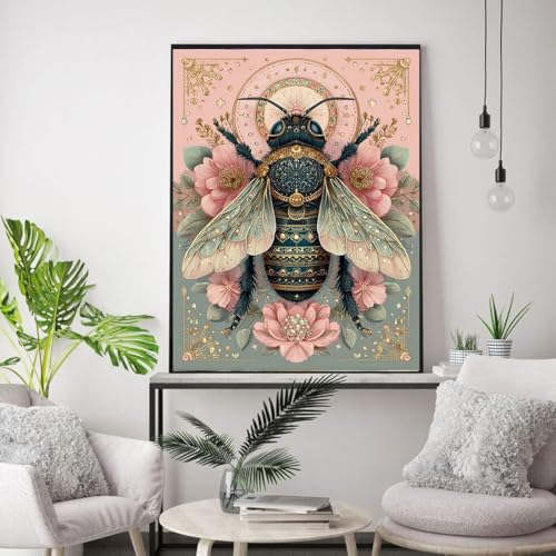 WUSARPLY Bee Diamond Painting Kits for Beginner Adults - color: YH022