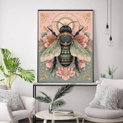 WUSARPLY Bee Diamond Painting Kits for Beginner Adults - color: YH022