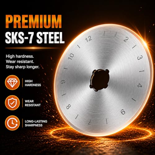 28mm Rotary Cutter Blades 10 Pack SKS-7 Steel - color: 28 MM Silver
