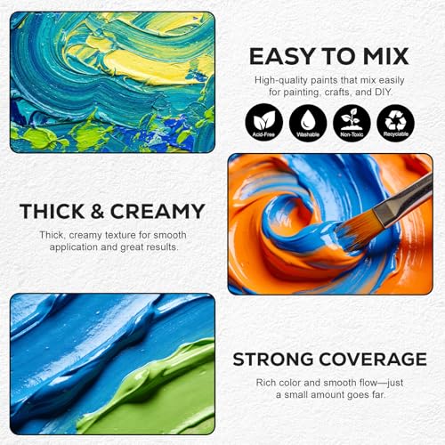 Acrylic Paint Set, 36 Colors, 4 oz/120ml Bottles - color: 120ml 36 Colors