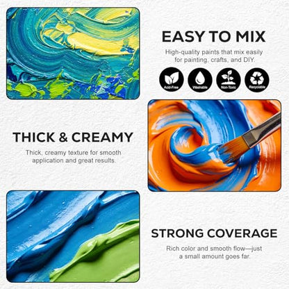 Acrylic Paint Set, 36 Colors, 4 oz/120ml Bottles - color: 120ml 36 Colors