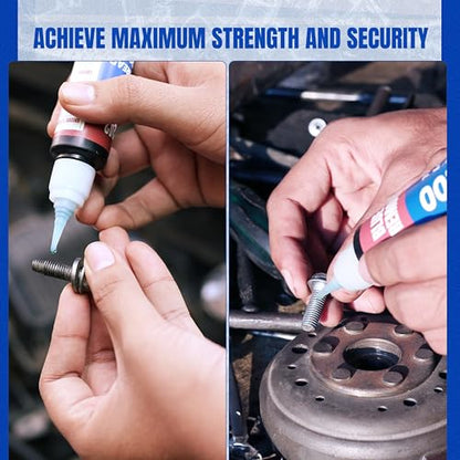 GH1200-50ML Blue Thread Lock Medium Strength for Nuts, Bolts, and Metals - Threadlocker Lock Tight & Seal Fasteners with Stable and Consistent Performance - style: (e) 50ml Blue