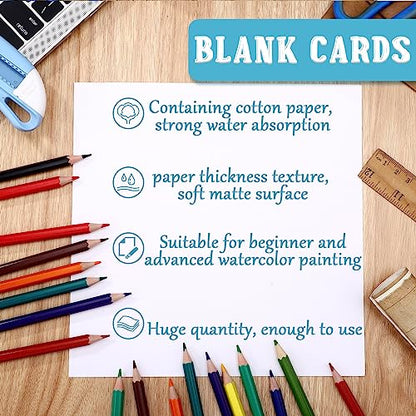 Spiareal 100 Sheets 8 x 8 Inch 100 Sheets Watercolor Paper Bulk 140 Lb - size: 8 x 8 Inch