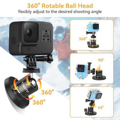 UTEBIT 66mm Strong Magnetic Base Mount with 360° Rotation Ball Head, Black - size: 66MM
