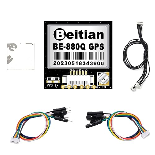 BE-880Q GPS Module with Flash QMC5883L Compass GPS Antenna TTL Level 38400bps for Arduino Raspberry Pi Aircraft Pixhawk APM Flight Controller - color: BE-880Q
