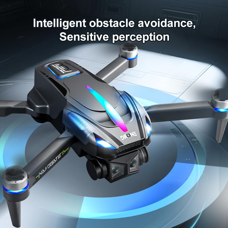 Drone with Camera 1080P HD, Brushless motor FPV Foldable Drone for Adults ，One-Key Take Off/Landing, Intelligent obstacle avoidance，360° Flips, Headless Mode，Optical Flow Positioning