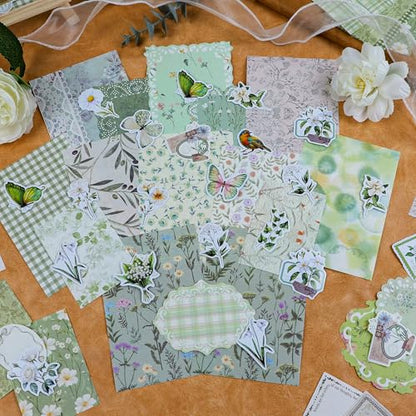 600pcs Vintage Scrapbook Paper,Junk Journal Paper,Scrapbook Supplies Kit