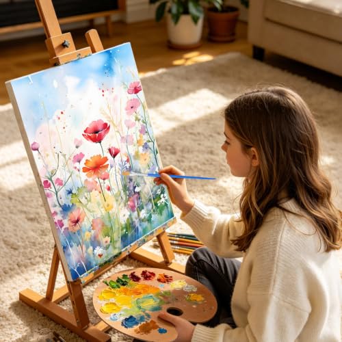 Kalonyth Flowers Framed Paint by Numbers Kit for Adults Beginner 8x12 inch - color: Frame-OP-US07