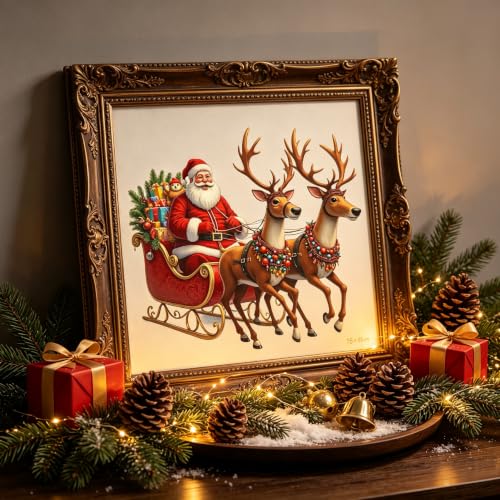 Santa Claus Diamond Art Kits for Adults,5D Christmas Diamond Painting - color: KM1364-1