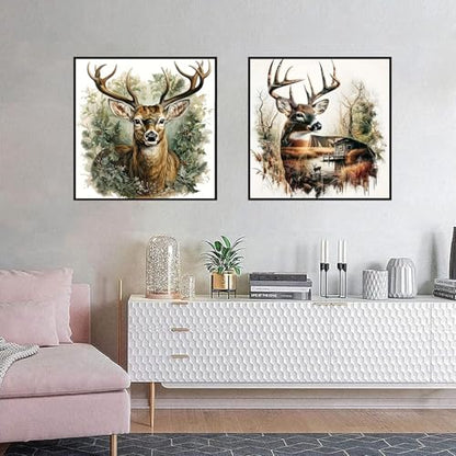 ARPADAMO 2 Pack Deer Diamond Art Kits for Adults Diamond Painting12x12in - color: DP03298