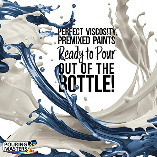 Pouring Masters Lake Blue Metallic Pearl 8-oz Acrylic Pouring Paint - color: Lake Blue Metallic Pearl, size: 8 Fl Oz (Pack of 1)