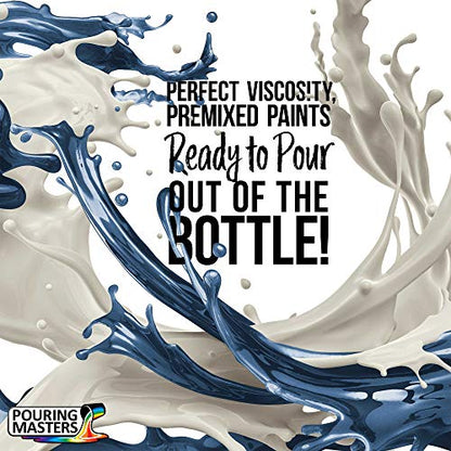 Pouring Masters Lake Blue Metallic Pearl 8-oz Acrylic Pouring Paint - color: Lake Blue Metallic Pearl, size: 8 Fl Oz (Pack of 1)