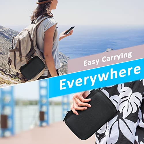 Shockproof Hard Shell Carrying Case, Large Capacity Storage Pouch Bag - color: Z Black and Deep Purple