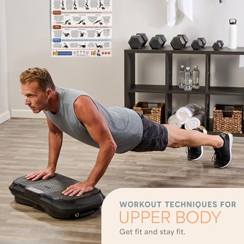 Lifepro Whole Body Vibration Plate Exercise Chart, Workout Poster - style: Paper
