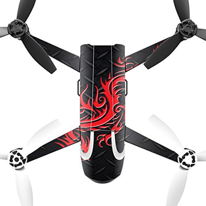 MightySkins Skin Compatible with Parrot Bebop 2 Quadcopter Drone wrap Cover Sticker Skins Red Dragon