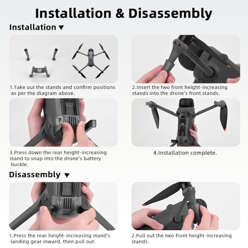 BTG Landing Gear for DJI Mavic 4 Pro Drone Accessories Legs Extensions