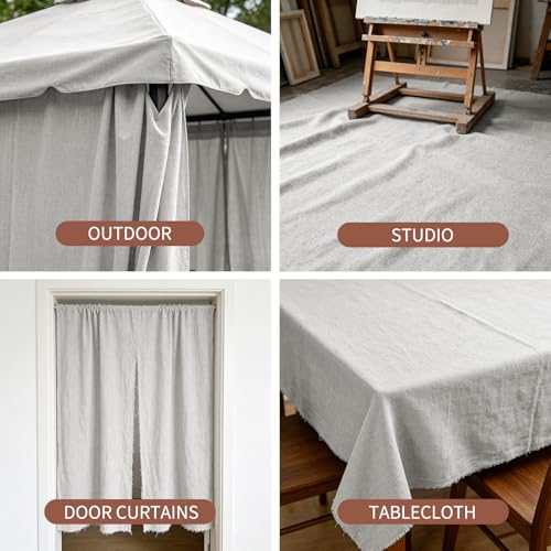 Canvas Drop Cloth for Painting Recycled Cotton 4 Pack,4x5ft - color: Natural, size: 4 x 5 ft