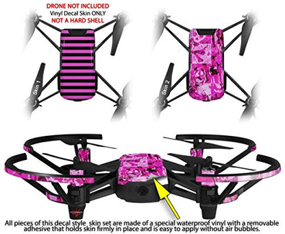 Skin Decal Wrap 2 Pack Compatible with DJI Ryze Tello Stripes Pink Drone NOT Included