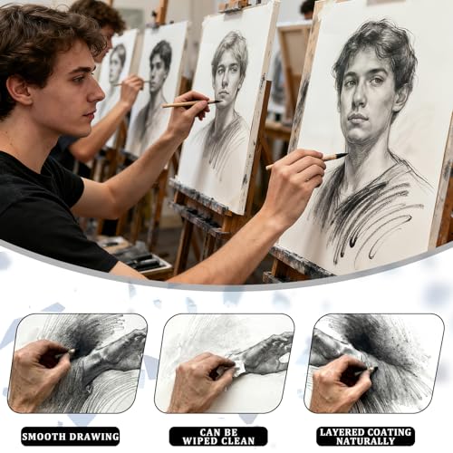 Charcoal Powder for Drawing & Art - Ideal for Sketching, Shading & Blending - Professional Artist Grade (4 Ounces)