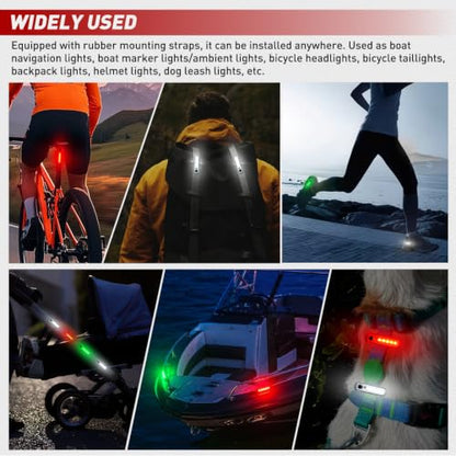 Nilight Marine Boat Navigation Light 4PCS Red Green White Four Modes Lamp - color: 5LED Navigation Light-4Pcs