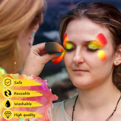 24+1 Pcs Face Paint Sponges Kit, Boyistar Art Work Body Painting Sponge