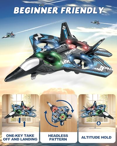 JoyRapt Drones for Kids Foam RC Plane, Remote Control Airplane - color: 2 Batteries