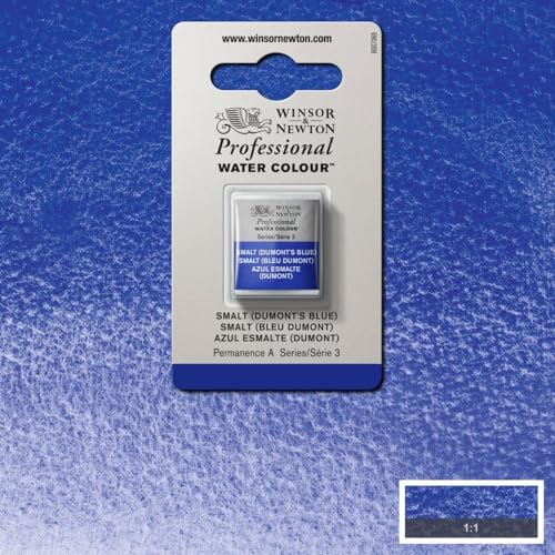 Winsor & Newton Professional Watercolor, Half Pan, Smalt - color: Smalt, style: Half Pan