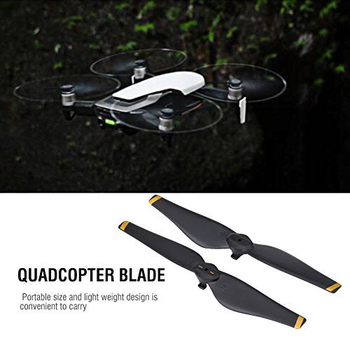 2Pairs Air Props Blade, CW CCW Quick Release Carbon Fiber Propeller Blades RC Drone Quadcopter Accessory for Air (Gold Stripe)