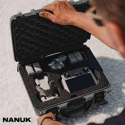 NANUK 915 DJI™ Mini 3 & 4 Pro - Waterproof Hard Case with Drone Foam Insert, Crushproof, Portable Travel Case, Made in Canada – Orange (15.8" x 12.1" x 6.8") - color: Orange