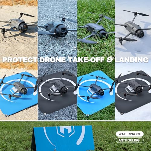 STARTRC PHOTO Large Drone Landing Pad Foldable, 26in/65cm, Blue-Gray - size: 26inch/65cm